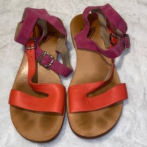 John Fluevog Colorblock Sandals